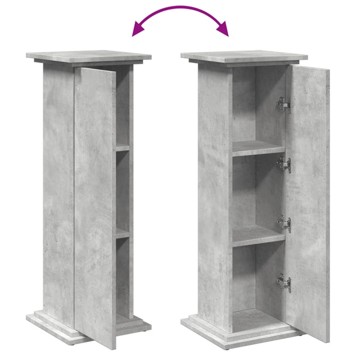 Suport prezentare cu depozitare gri beton 31x30x90 cm lemn - WALTI WALTI