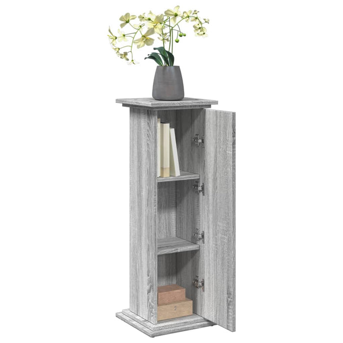 Suport prezentare cu depozitare sonoma gri 31x30x90 cm lemn - WALTI WALTI
