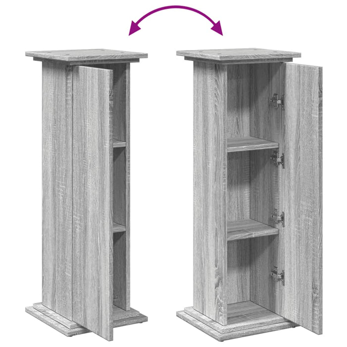 Suport prezentare cu depozitare sonoma gri 31x30x90 cm lemn - WALTI WALTI