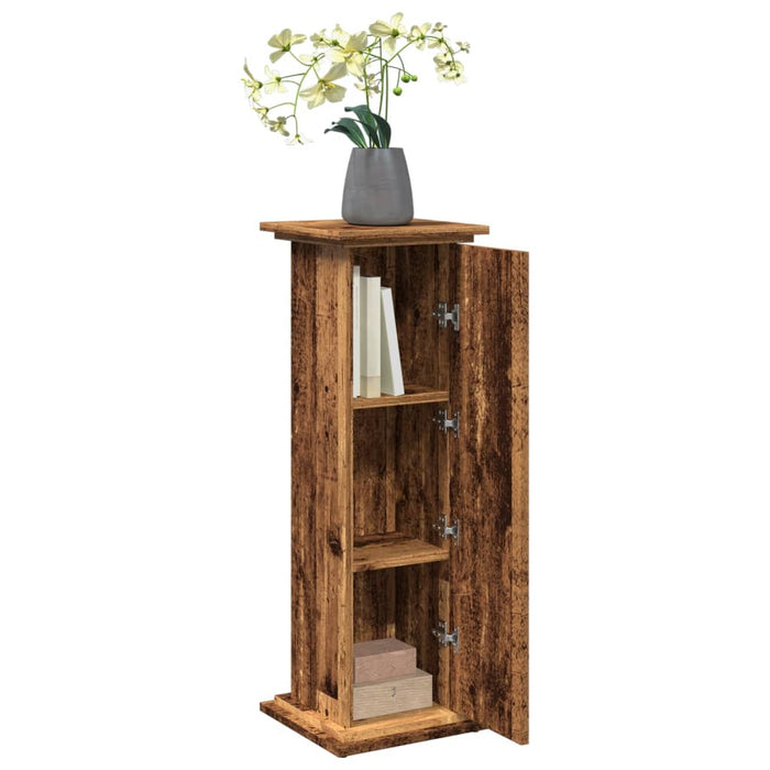 Suport prezentare cu depozitare lemn vechi 31x30x90cm lemn - WALTI WALTI