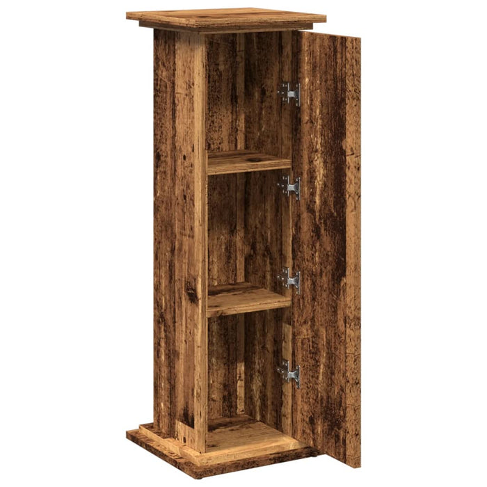 Suport prezentare cu depozitare lemn vechi 31x30x90cm lemn - WALTI WALTI