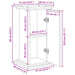 Suport prezentare cu depozitare alb 31x30x60 cm lemn prelucrat - WALTI WALTI