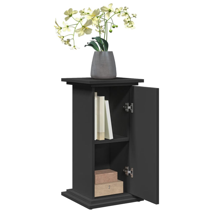 Suport prezentare cu depozitare negru 31x30x60cm lemn prelucrat WALTI
