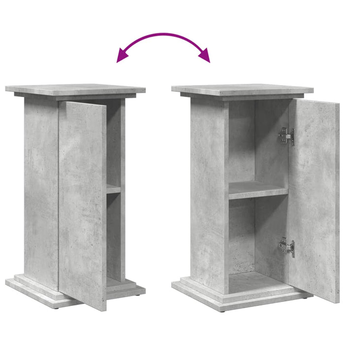 Suport prezentare cu depozitare gri beton 31x30x60 cm lemn - WALTI WALTI