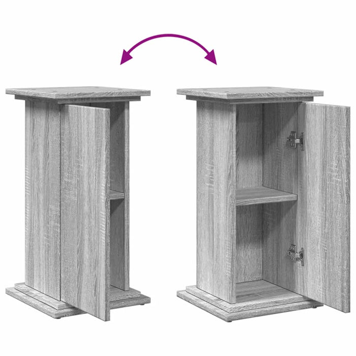 Suport prezentare cu depozitare sonoma gri 31x30x60 cm lemn - WALTI WALTI