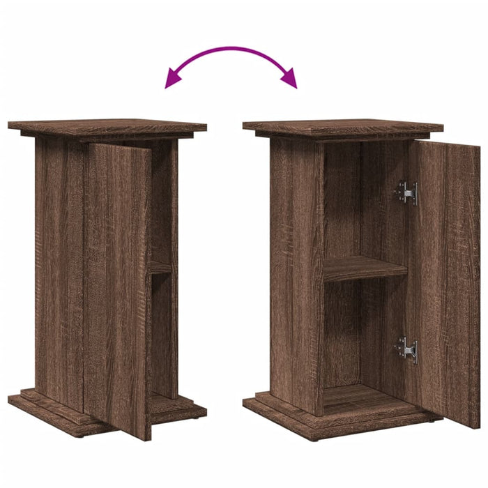 Suport prezentare cu depozitare stejar maro 31x30x60 cm lemn - WALTI WALTI
