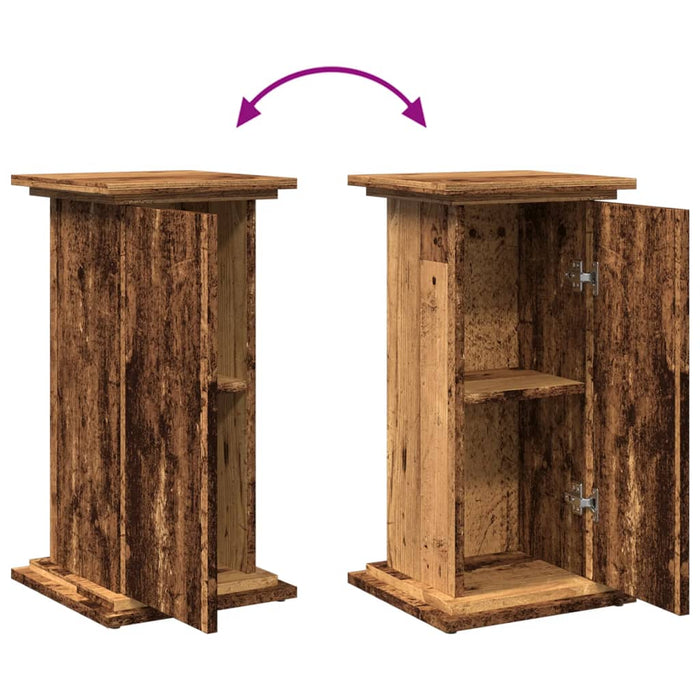 Suport prezentare cu depozitare lemn vechi 31x30x60 cm lemn - WALTI WALTI