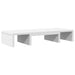 Suport monitor reglabil, alb, 60x24x10,5 cm, lemn prelucrat - WALTI WALTI