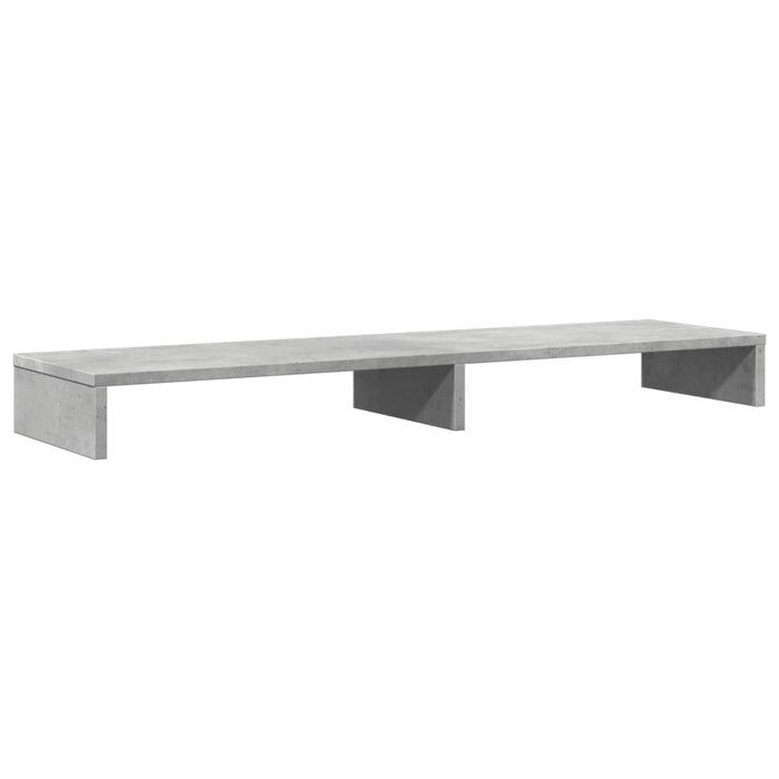 Suport de monitor, gri beton, 100x27x10 cm, lemn prelucrat - WALTI WALTI