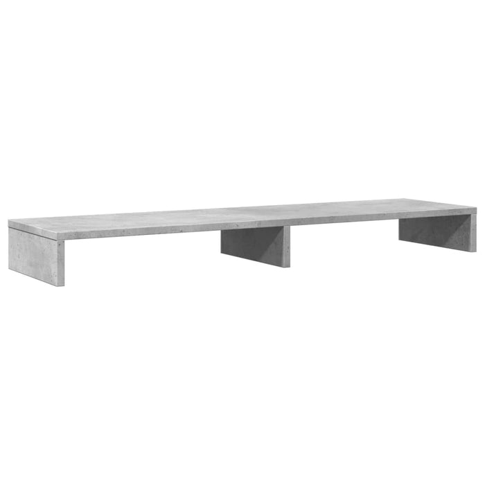 Suport de monitor, gri beton, 100x27x10 cm, lemn prelucrat - WALTI WALTI