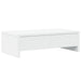 Suport monitor cu sertare, alb, 50x27x15 cm, lemn prelucrat - WALTI WALTI
