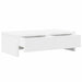 Suport monitor cu sertare, alb, 50x27x15 cm, lemn prelucrat - WALTI WALTI