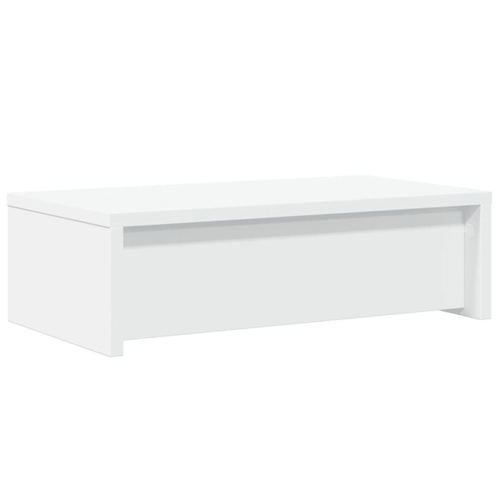Suport monitor cu sertare, alb, 50x27x15 cm, lemn prelucrat - WALTI WALTI