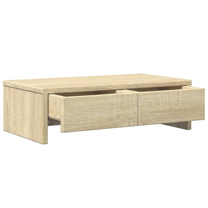 Suport monitor cu sertare, stejar sonoma, 50x27x15 cm, lemn - WALTI WALTI