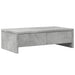 Suport monitor cu sertare gri beton 50x27x15 cm lemn prelucrat - WALTI WALTI