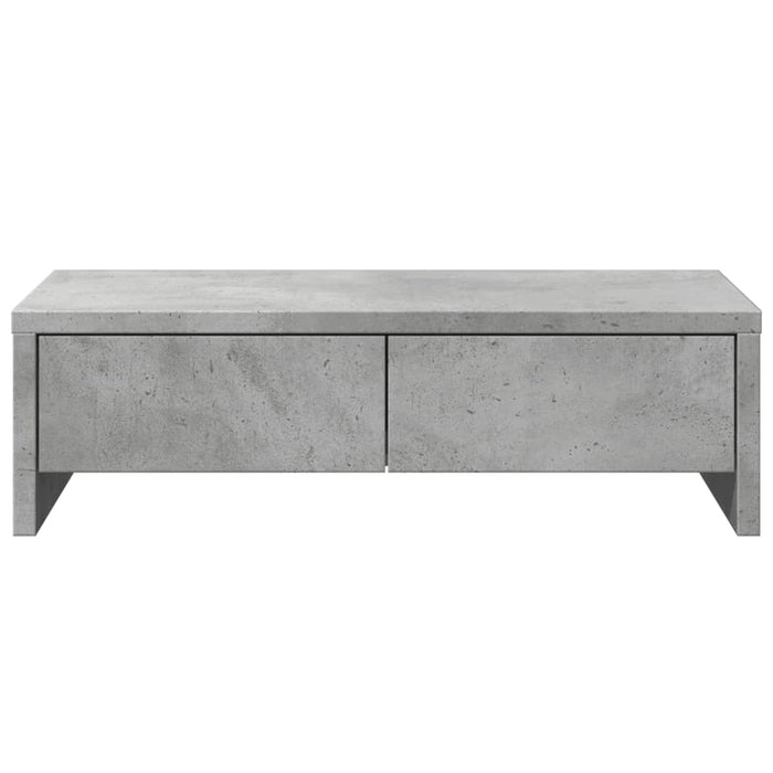 Suport monitor cu sertare gri beton 50x27x15 cm lemn prelucrat - WALTI WALTI