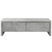 Suport monitor cu sertare gri beton 50x27x15 cm lemn prelucrat - WALTI WALTI