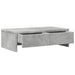 Suport monitor cu sertare gri beton 50x27x15 cm lemn prelucrat - WALTI WALTI