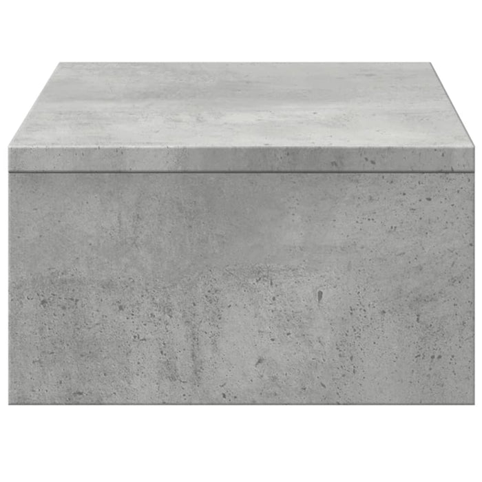 Suport monitor cu sertare gri beton 50x27x15 cm lemn prelucrat - WALTI WALTI