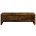 Suport monitor cu sertare, stejar fumuriu, 50x27x15 cm, lemn - WALTI WALTI