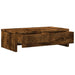 Suport monitor cu sertare, stejar fumuriu, 50x27x15 cm, lemn - WALTI WALTI