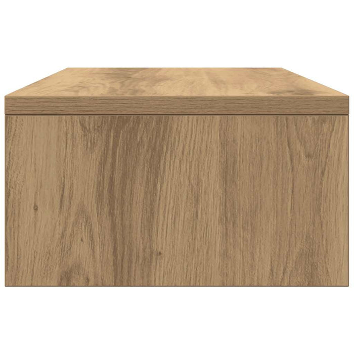 Suport monitor cu sertare, stejar artizanal, 50x27x15 cm, lemn - WALTI WALTI