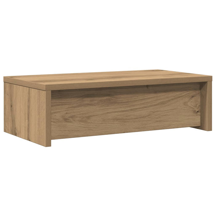 Suport monitor cu sertare, stejar artizanal, 50x27x15 cm, lemn - WALTI WALTI