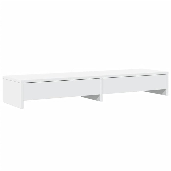Suport monitor cu sertare, alb, 100x27x15 cm, lemn stratificat WALTI
