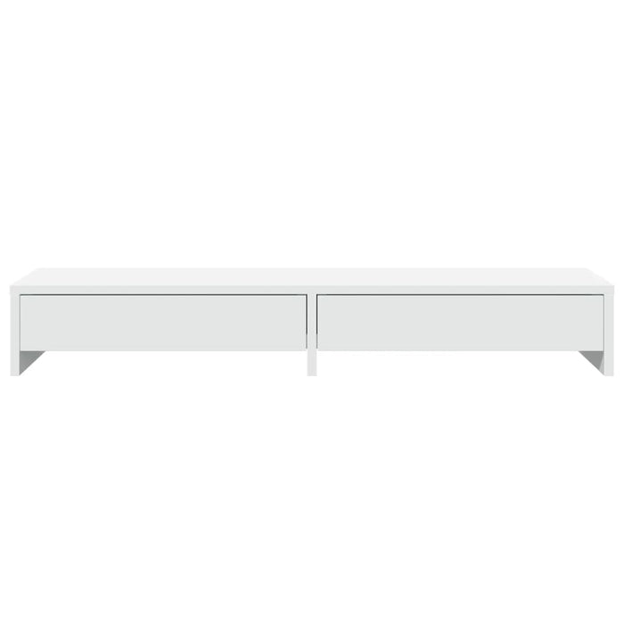 Suport monitor cu sertare, alb, 100x27x15 cm, lemn stratificat WALTI