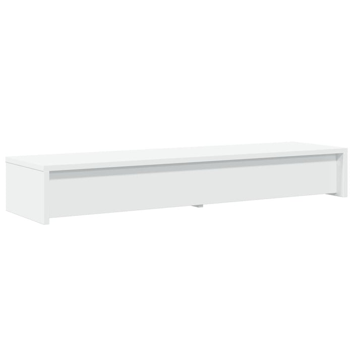 Suport monitor cu sertare, alb, 100x27x15 cm, lemn stratificat WALTI