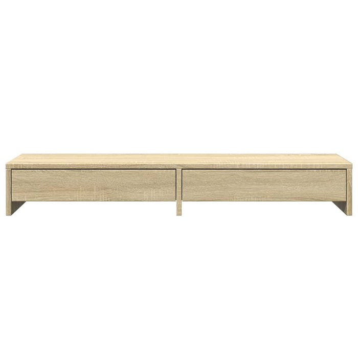 Suport monitor cu sertare, stejar Sonoma, 100x27x15 cm, lemn stratificat WALTI