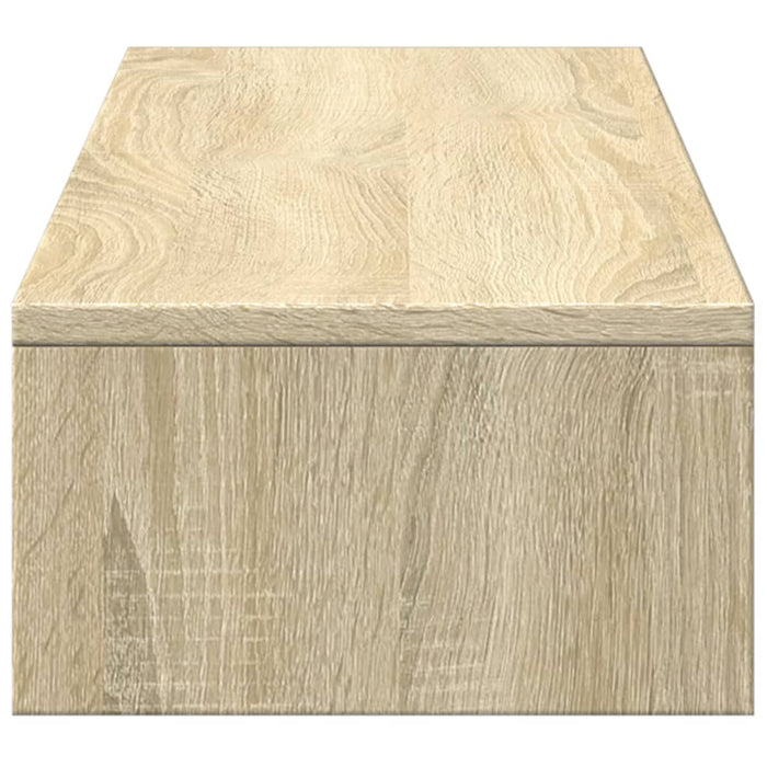 Suport monitor cu sertare, stejar Sonoma, 100x27x15 cm, lemn stratificat WALTI