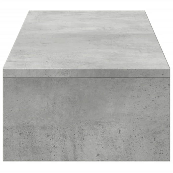 Suport monitor cu sertare gri beton 100x27x15 cm lemn prelucrat WALTI