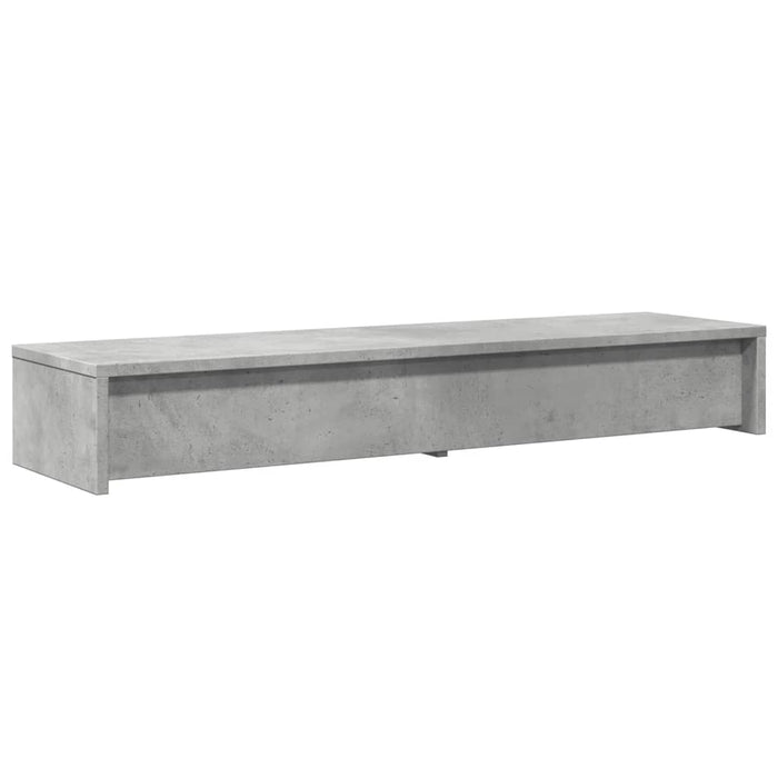 Suport monitor cu sertare gri beton 100x27x15 cm lemn prelucrat WALTI