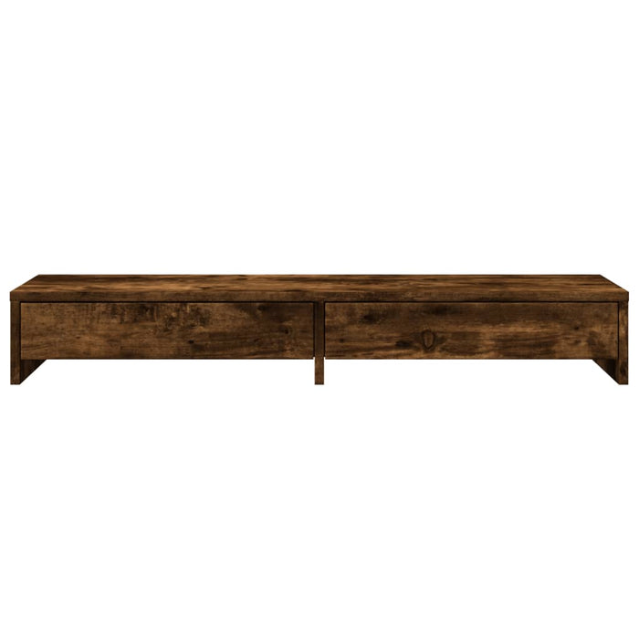 Suport monitor cu sertare, stejar fumuriu, 100x27x15 cm, lemn - WALTI WALTI