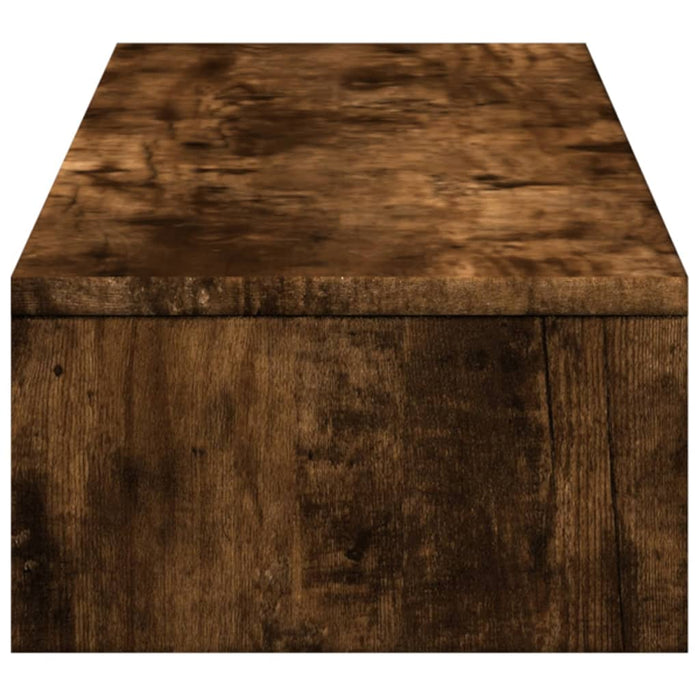 Suport monitor cu sertare, stejar fumuriu, 100x27x15 cm, lemn - WALTI WALTI