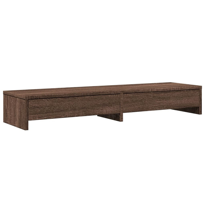 Suport monitor cu sertare, stejar maro, 100x27x15 cm, lemn - WALTI WALTI