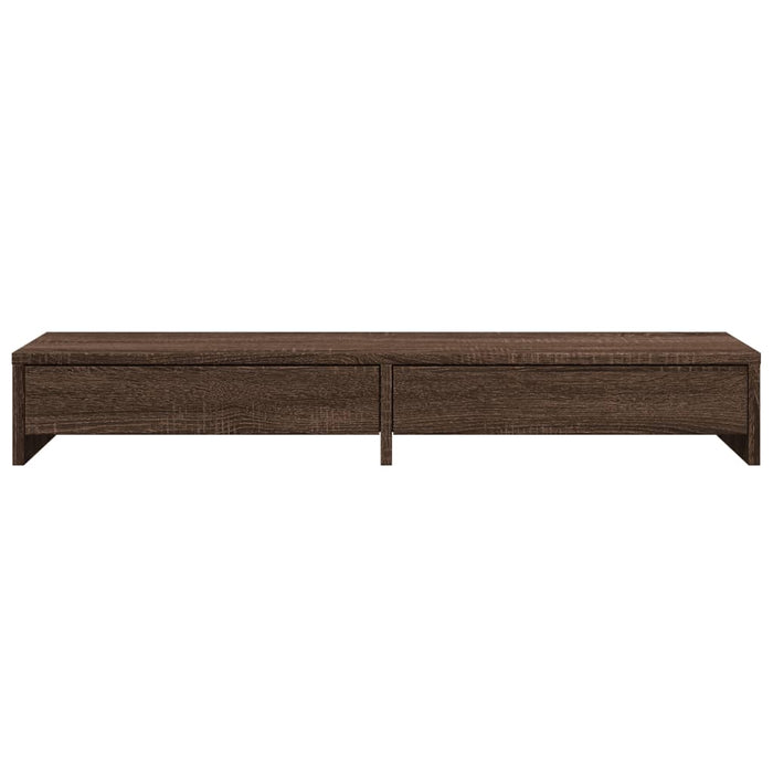 Suport monitor cu sertare, stejar maro, 100x27x15 cm, lemn - WALTI WALTI