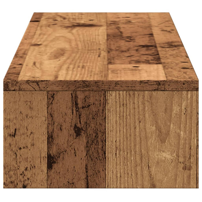 Suport monitor cu sertare lemn vechi 100x27x15cm lemn prelucrat - WALTI WALTI