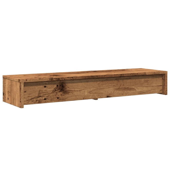 Suport monitor cu sertare lemn vechi 100x27x15cm lemn prelucrat - WALTI WALTI