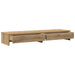 Suport monitor cu sertare, stejar artizanal, 100x27x15 cm, lemn - WALTI WALTI