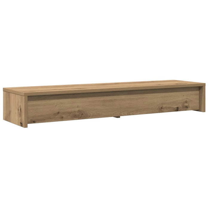 Suport monitor cu sertare, stejar artizanal, 100x27x15 cm, lemn - WALTI WALTI