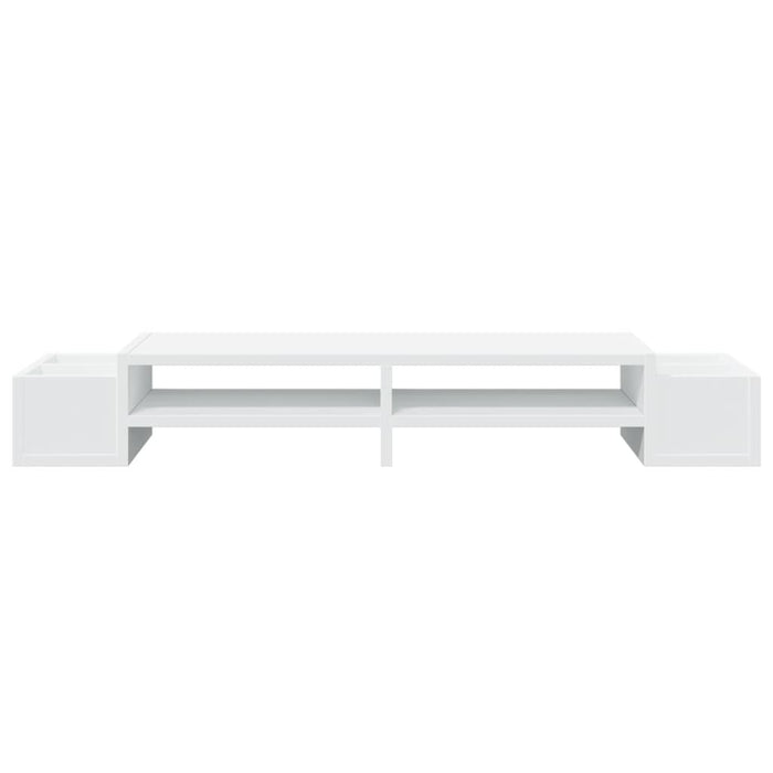 Suport monitor cu depozitare, alb, 100x27x15 cm, lemn prelucrat - WALTI WALTI