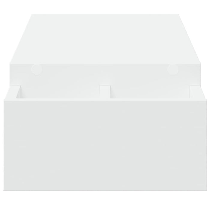 Suport monitor cu depozitare, alb, 100x27x15 cm, lemn prelucrat - WALTI WALTI