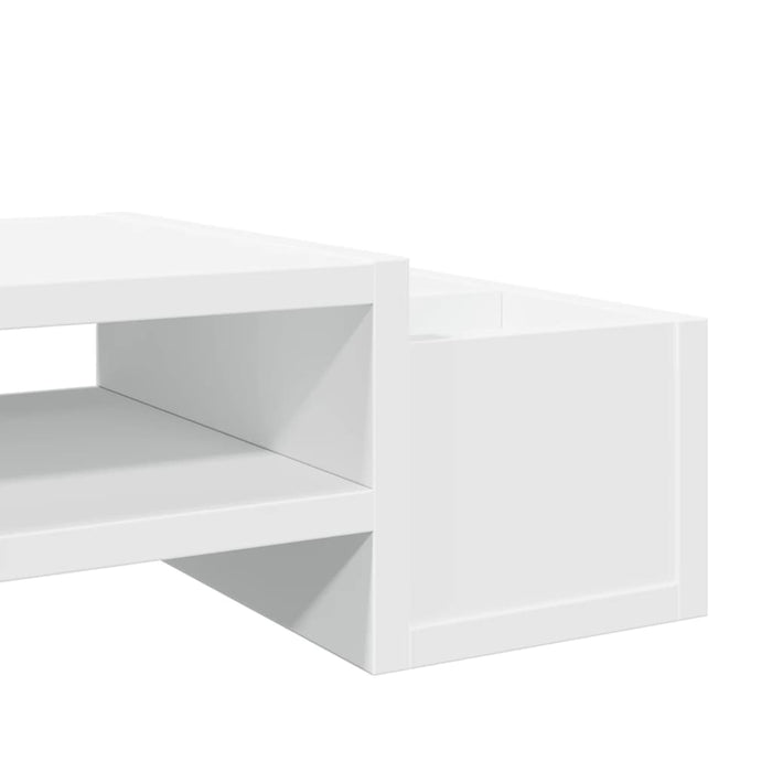 Suport monitor cu depozitare, alb, 100x27x15 cm, lemn prelucrat - WALTI WALTI