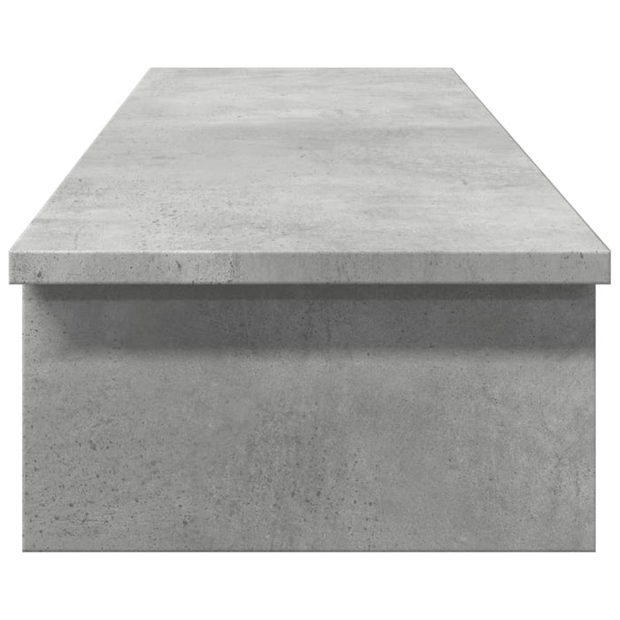 Suport de monitor, gri beton, 100x27x15 cm, lemn prelucrat WALTI