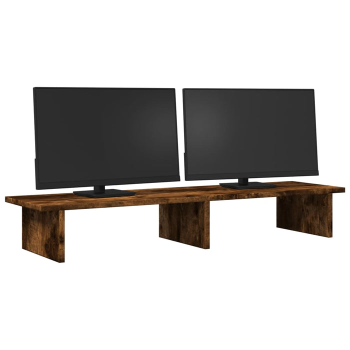 Suport de monitor, stejar fumuriu, 100x27x15 cm, lemn compozit WALTI