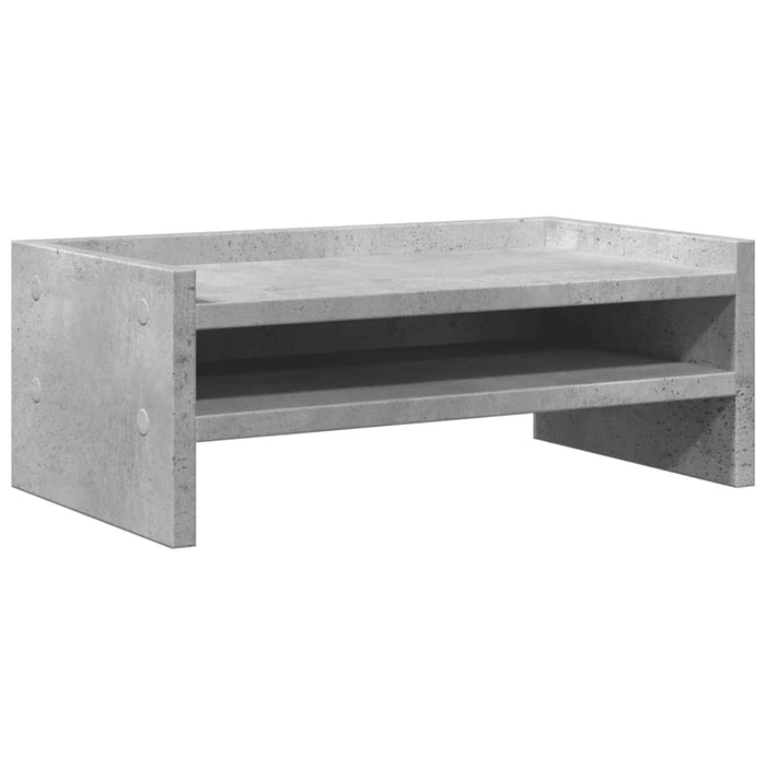 Suport de monitor, gri beton, 42x24x16 cm, lemn prelucrat WALTI