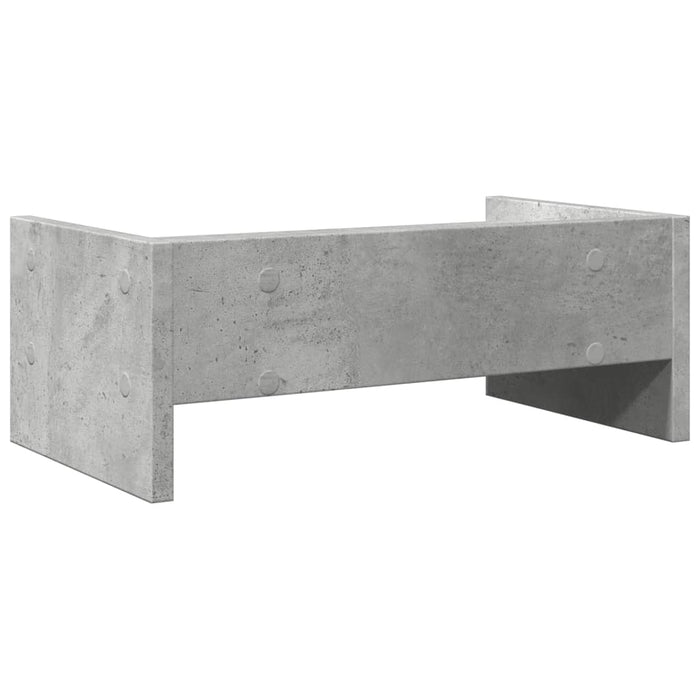 Suport de monitor, gri beton, 42x24x16 cm, lemn prelucrat WALTI