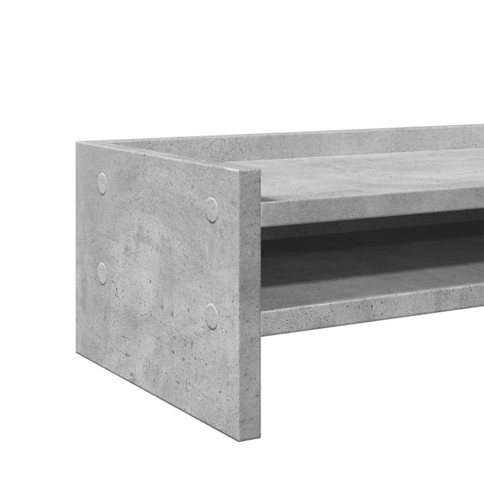 Suport de monitor, gri beton, 42x24x16 cm, lemn prelucrat WALTI